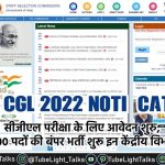 SSC CGL 2022 Notification परीक्षा के आवेदन शुरु 20,000 भर्ती