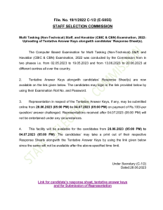 ssc mts answer key 2023