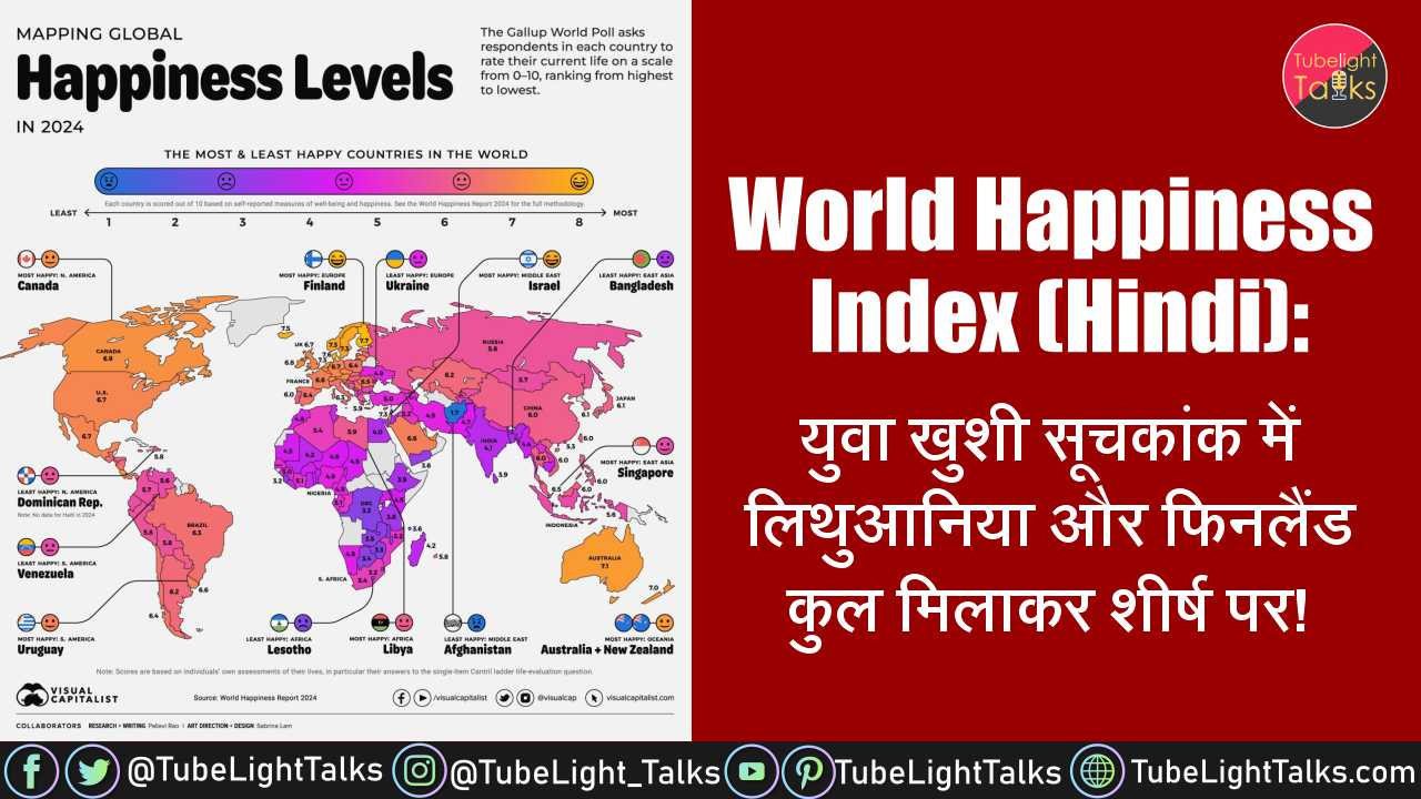 World Happiness Index 2024 (Hindi) लिथुआनिया युवाओं के लिए खुशी का ठिकाना