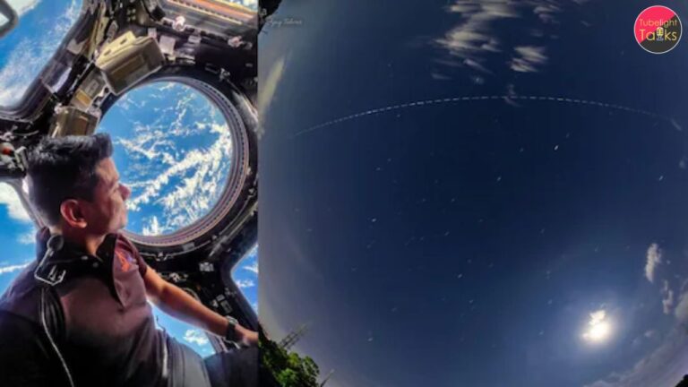 अंतरिक्ष की ऊँचाइयों से भारत की झलक इंटरनेशनल स्पेस स्टेशन भारत के ऊपर”