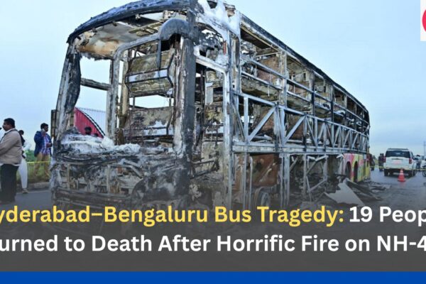 Hyderabad–Bengaluru Bus Tragedy: 19 People Burned to Death After Horrific Fire on NH-44