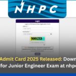 NHPC JE Admit Card 2025 Released: Download Your Hall Ticket for Junior Engineer Exam at nhpcindia.com | Check Date, Centres & Instructions NHPC JE Admit Card 2025 Released Download Your Hall Ticket for Junior Engineer Exam at nhpcindia.com Check Date, Centres & Instructions