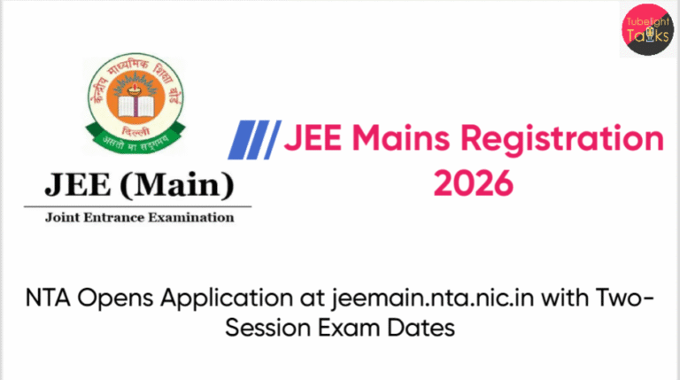 JEE Mains Registration 2026: NTA Opens Application at jeemain.nta.nic.in with Two-Session Exam Dates