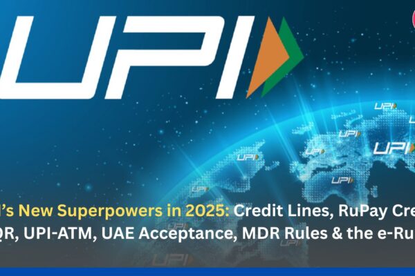 UPI’s New Superpowers in 2025: Credit Lines, RuPay Credit at QR, UPI-ATM, UAE Acceptance, MDR Rules & the e-Rupee