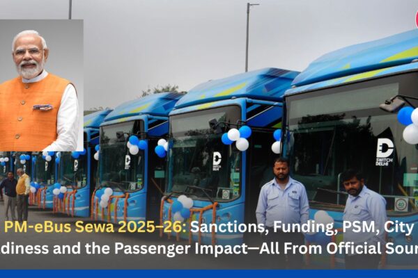 PM e-Bus Sewa 2025–26: Sanctions, Funding, PSM, City Readiness and the Passenger Impact—All From Official Sources