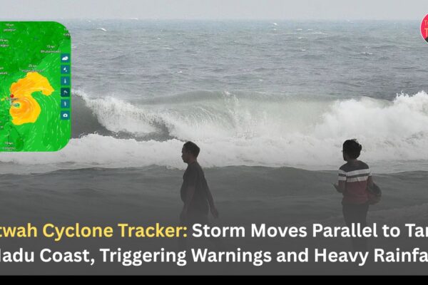 Ditwah Cyclone Tracker: Storm Moves Parallel to Tamil Nadu Coast, Triggering Warnings and Heavy Rainfall
