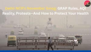 Delhi-NCR’s November Smog: GRAP Rules, AQI Reality, Protests—And How to Protect Your Health