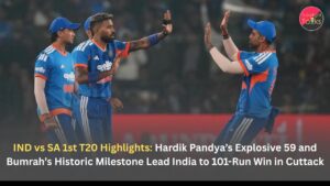 IND vs SA 1st T20 Highlights: Hardik Pandya’s Explosive 59 and Bumrah’s Historic Milestone Lead India to 101-Run Win in Cuttack