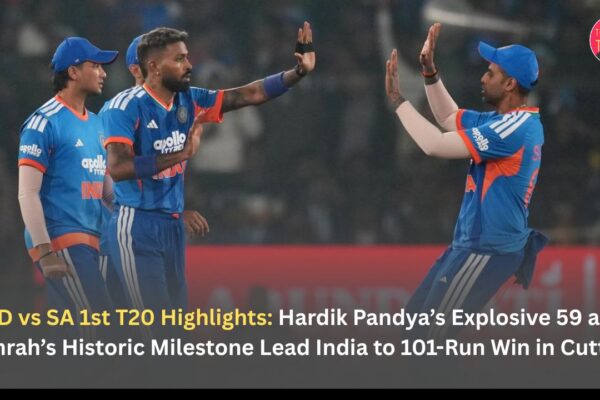 IND vs SA 1st T20 Highlights: Hardik Pandya’s Explosive 59 and Bumrah’s Historic Milestone Lead India to 101-Run Win in Cuttack