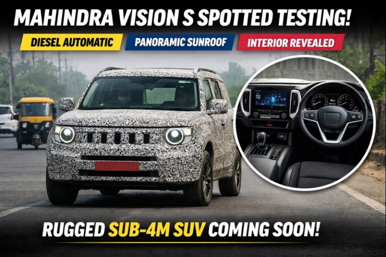 Mahindra Vision S Spotted Testing