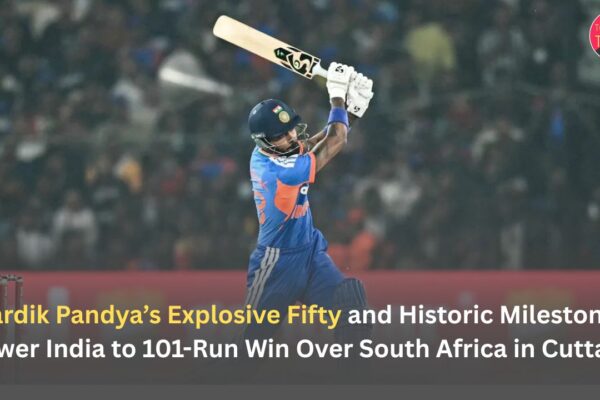 Hardik Pandya’s Explosive Fifty and Historic Milestones Power India to 101-Run Win Over South Africa in Cuttack