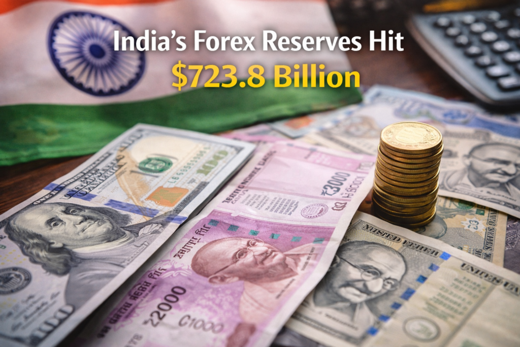 India’s Forex Reserves Reach $723.8 Billion
