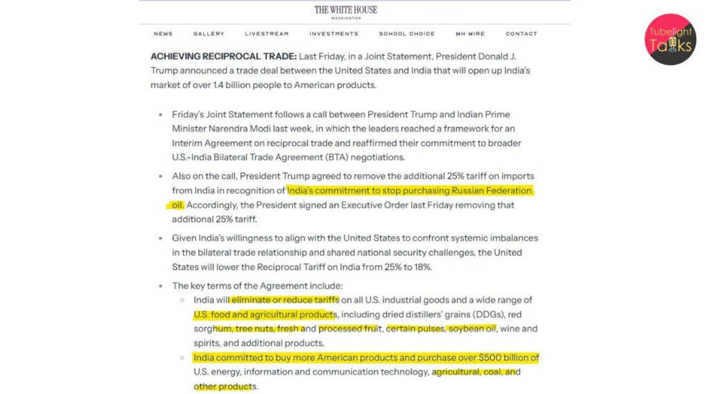 White House Edits India-US Trade Deal Factsheet