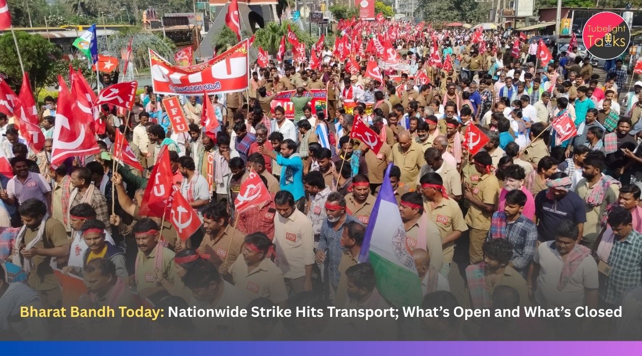 Bharat Bandh Today: Nationwide Strike Hits Transport; What’s Open and What’s Closed