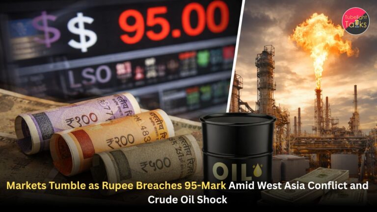 Markets Tumble as Rupee Breaches 95-Mark Amid West Asia Conflict and Crude Oil Shock