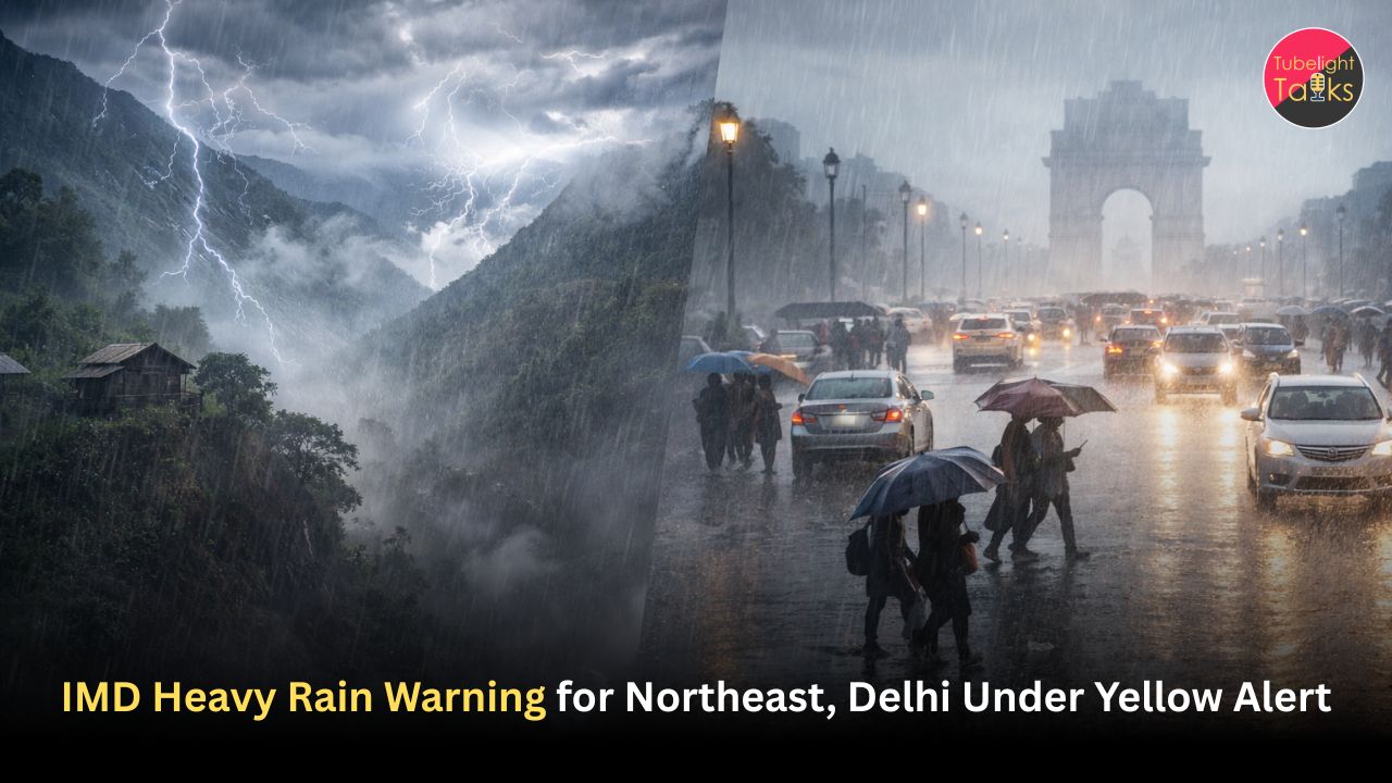 IMD Heavy Rain Warning for Northeast, Delhi Under Yellow Alert