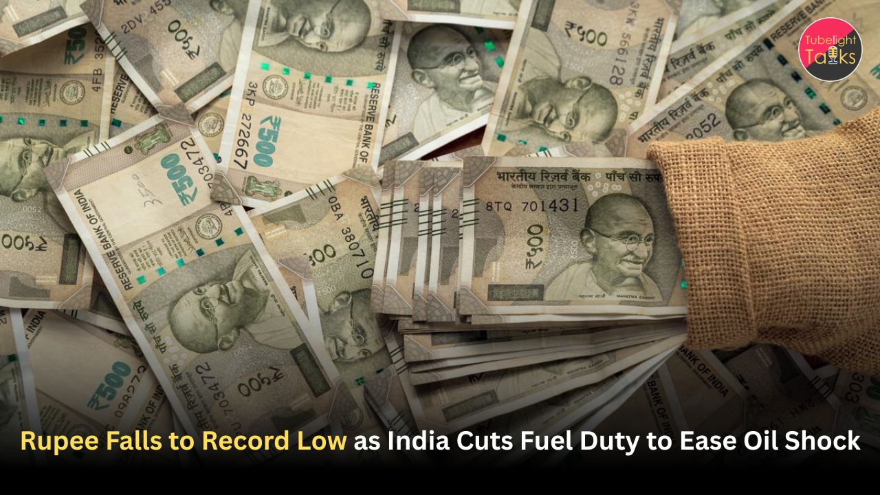Rupee Falls to Record Low as India Cuts Fuel Duty to Ease Oil Shock