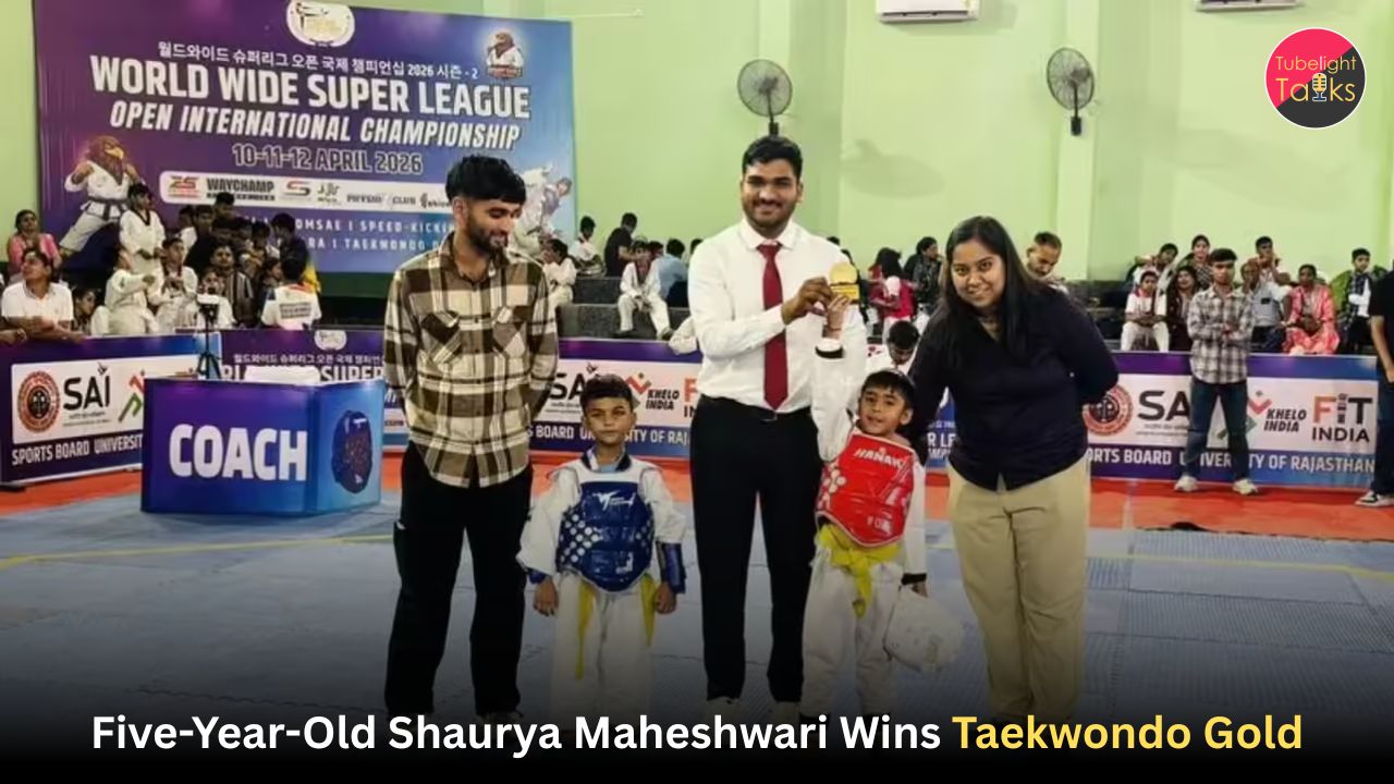 Five-Year-Old Shaurya Maheshwari Wins Taekwondo Gold