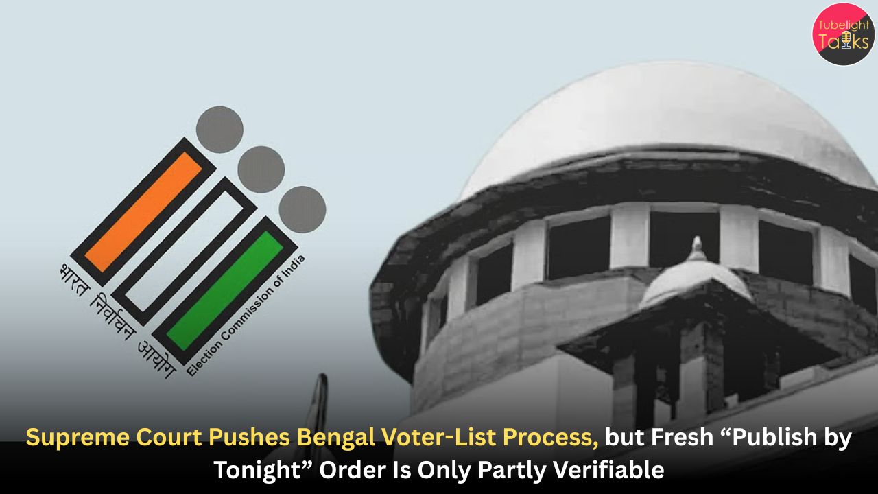 Supreme Court Pushes Bengal Voter-List Process, but Fresh “Publish by Tonight” Order Is Only Partly Verifiable