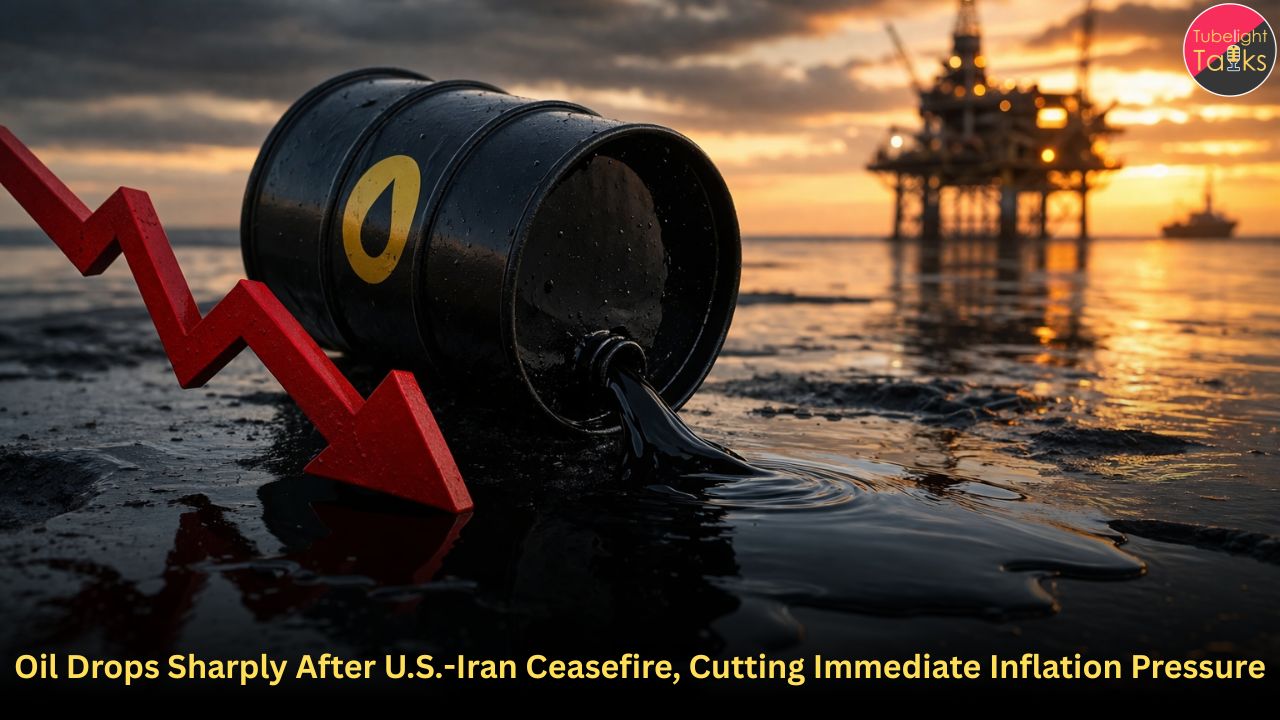 Oil Drops Sharply After U.S.-Iran Ceasefire, Cutting Immediate Inflation Pressure