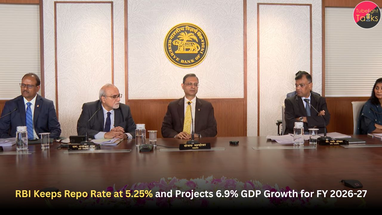 RBI Keeps Repo Rate at 5.25% and Projects 6.9% GDP Growth for FY 2026-27