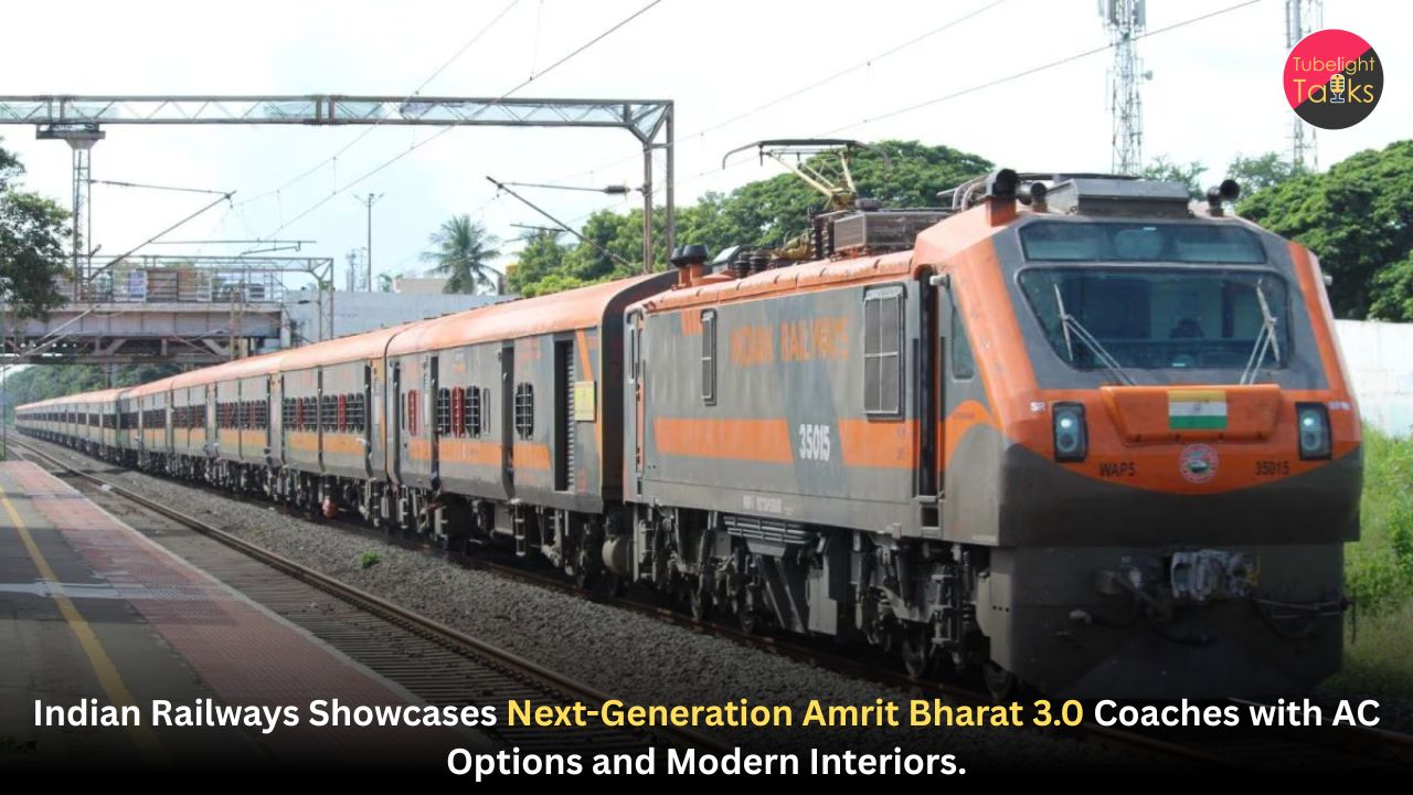 Indian Railways Showcases Next-Generation Amrit Bharat 3.0 Coaches with AC Options and Modern Interiors.