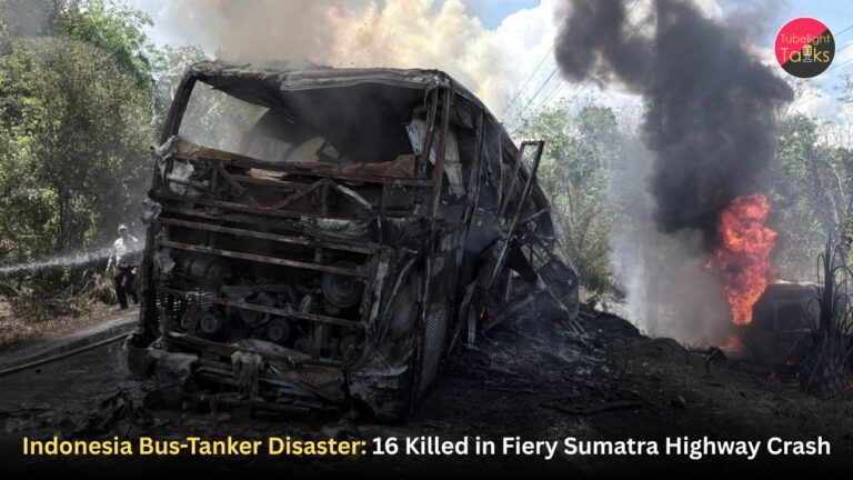 Indonesia Bus-Tanker Disaster: 16 Killed in Fiery Sumatra Highway Crash