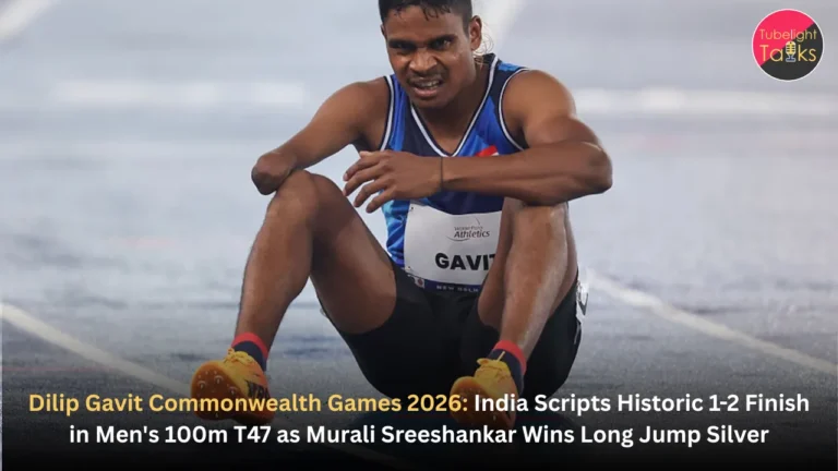 Dilip Gavit Commonwealth Games 2026 India Scripts Historic 1-2 Finish in Men's 100m T47 as Murali Sreeshankar Wins Long Jump Silver
