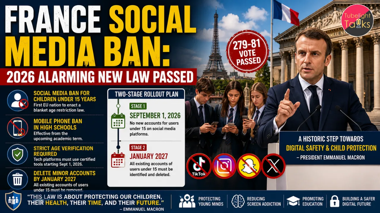 France Social Media Ban 2026 Alarming New Law Passed