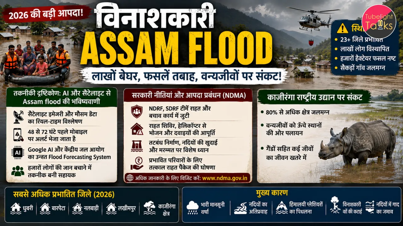 Devastating Assam Flood 2026 असम में बाढ़ का कहर, हालात बेहद गंभीर
