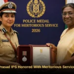 Nupur Prasad IPS Honored With Meritorious Service Medal