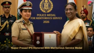 Nupur Prasad IPS Honored With Meritorious Service Medal