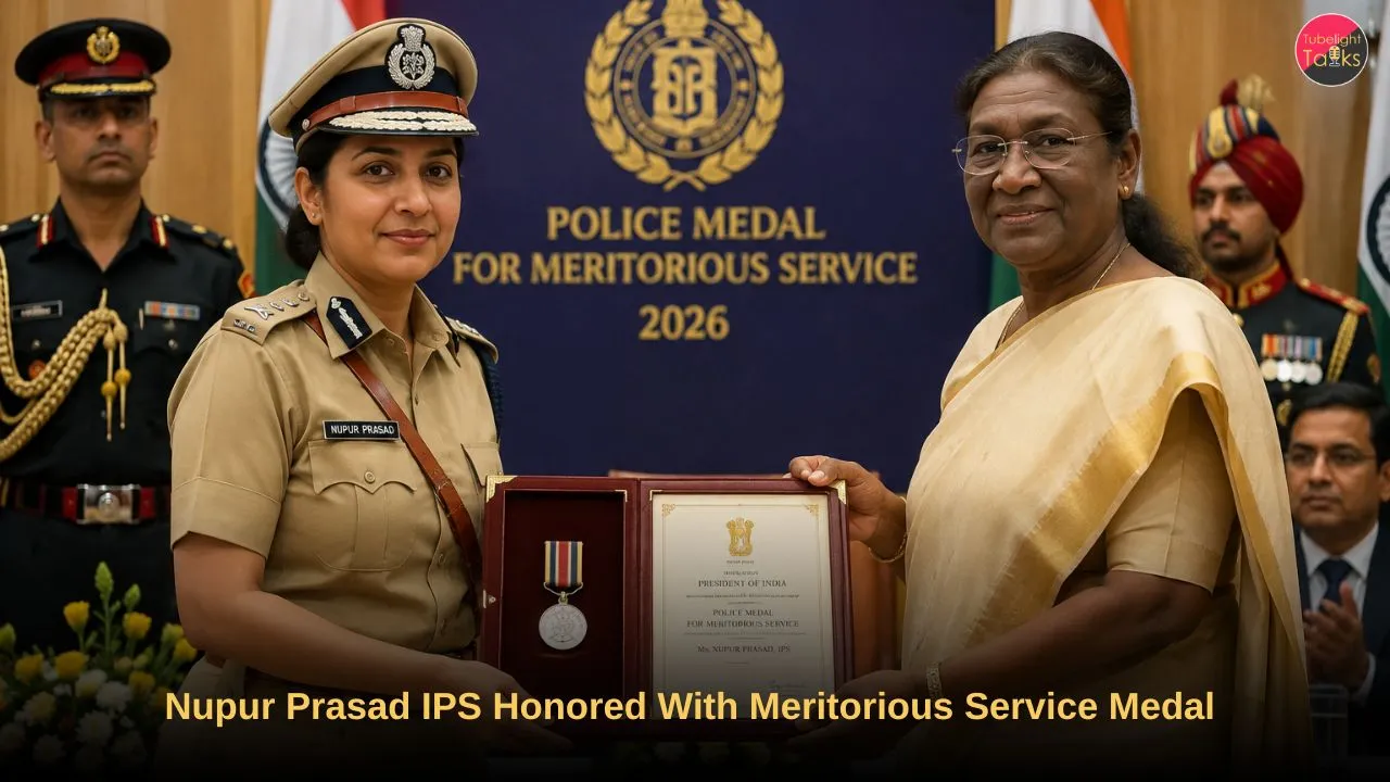 Nupur Prasad IPS Honored With Meritorious Service Medal