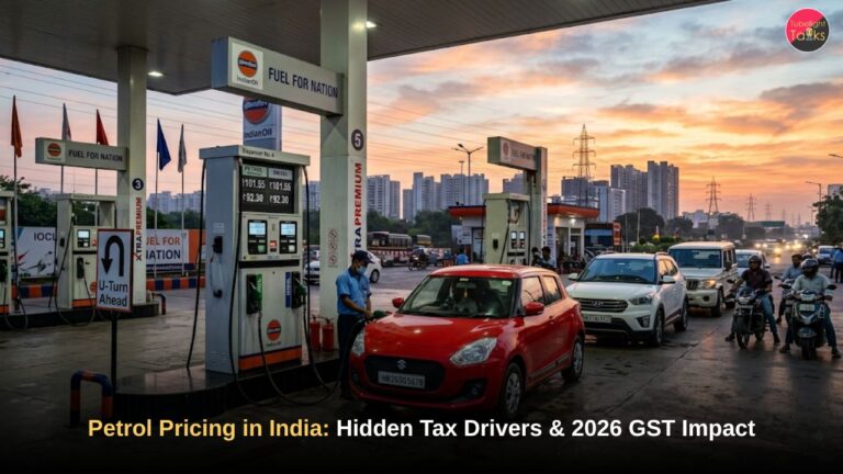 Fuel dispenser showing petrol pricing in India at an urban retail station