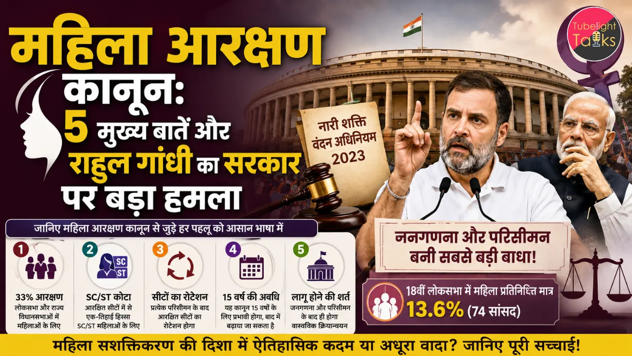 Women's Reservation Act: 5 मुख्य बातें और राहुल गांधी का सरकार पर बड़ा हमला