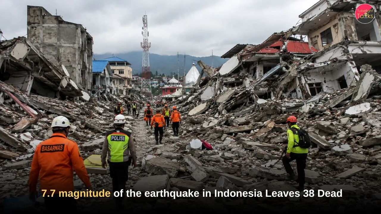 7.7 magnitude of the earthquake in Indonesia Leaves 38 Dead