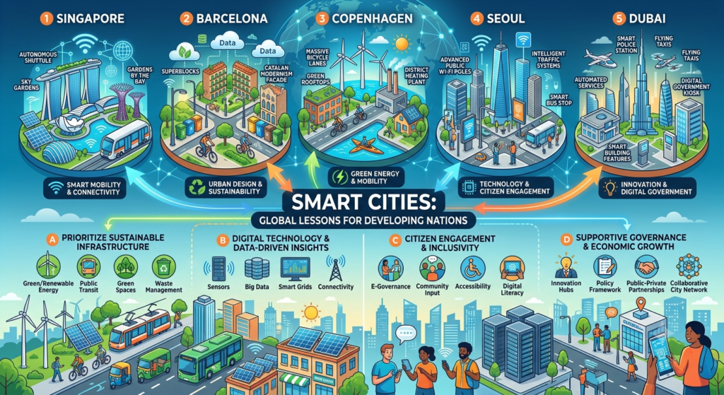 Smart Cities Around the World: Lesson for Developing Nations