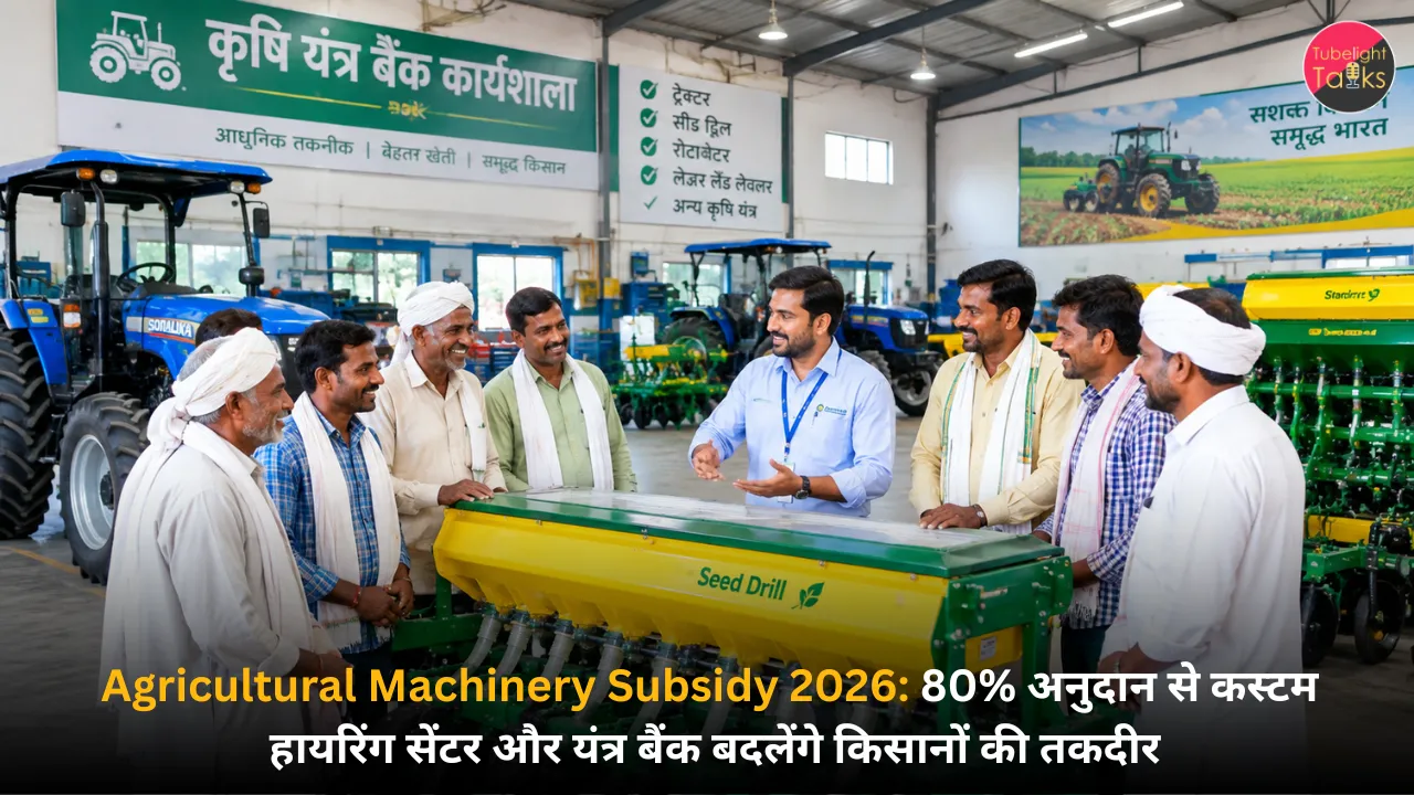 Agricultural Machinery Subsidy 2026 80% अनुदान से कस्टम हायरिंग सेंटर और यंत्र बैंक बदलेंगे किसानों की तकदीर