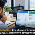 EPF Wage Ceiling Hike पीएफ और पेंशन के लिए वेतन सीमा बढ़कर हुई ₹25,000, 51 लाख कर्मचारियों को ऐतिहासिक तोहफा