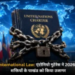 UNSC International Law एंटोनियो गुटेरेस ने 2026 में वैश्विक शक्तियों के पाखंड को किया उजागर