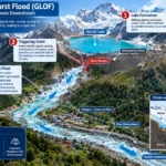 flash flood risk तवांग की 7 ग्लेशियल झीलों पर मंडराया संकट, पूर्वोत्तर में हाई अलर्ट