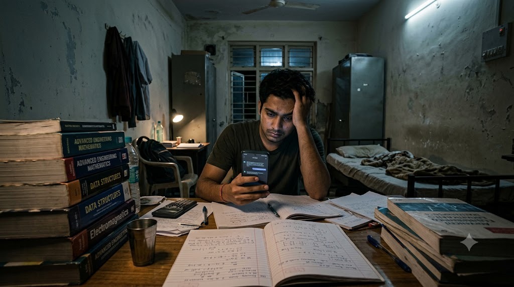 The intense academic pressure and anxiety faced by engineering students