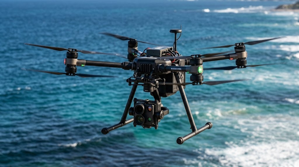 Advanced drone technology used to monitor coastlines and prevent a shark attack in Western Australia